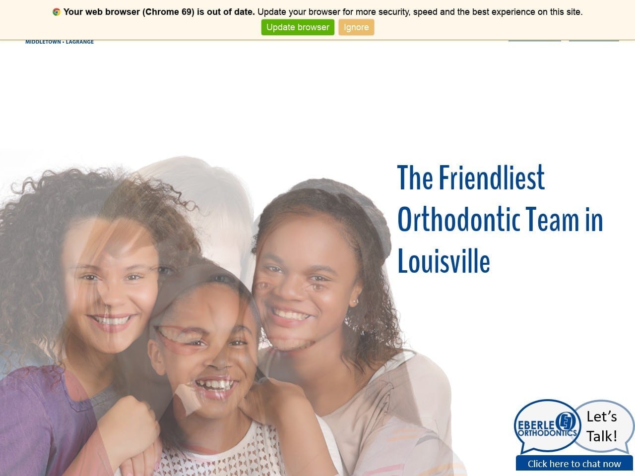 Eberle Orthodontics Website Screenshot from eberleorthodontics.com