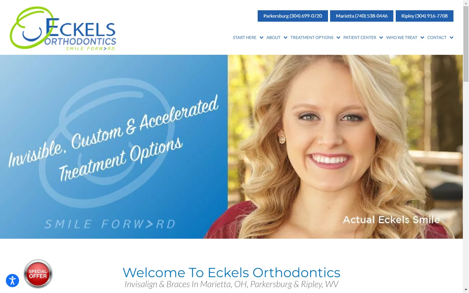 eckelsortho.com screenshot