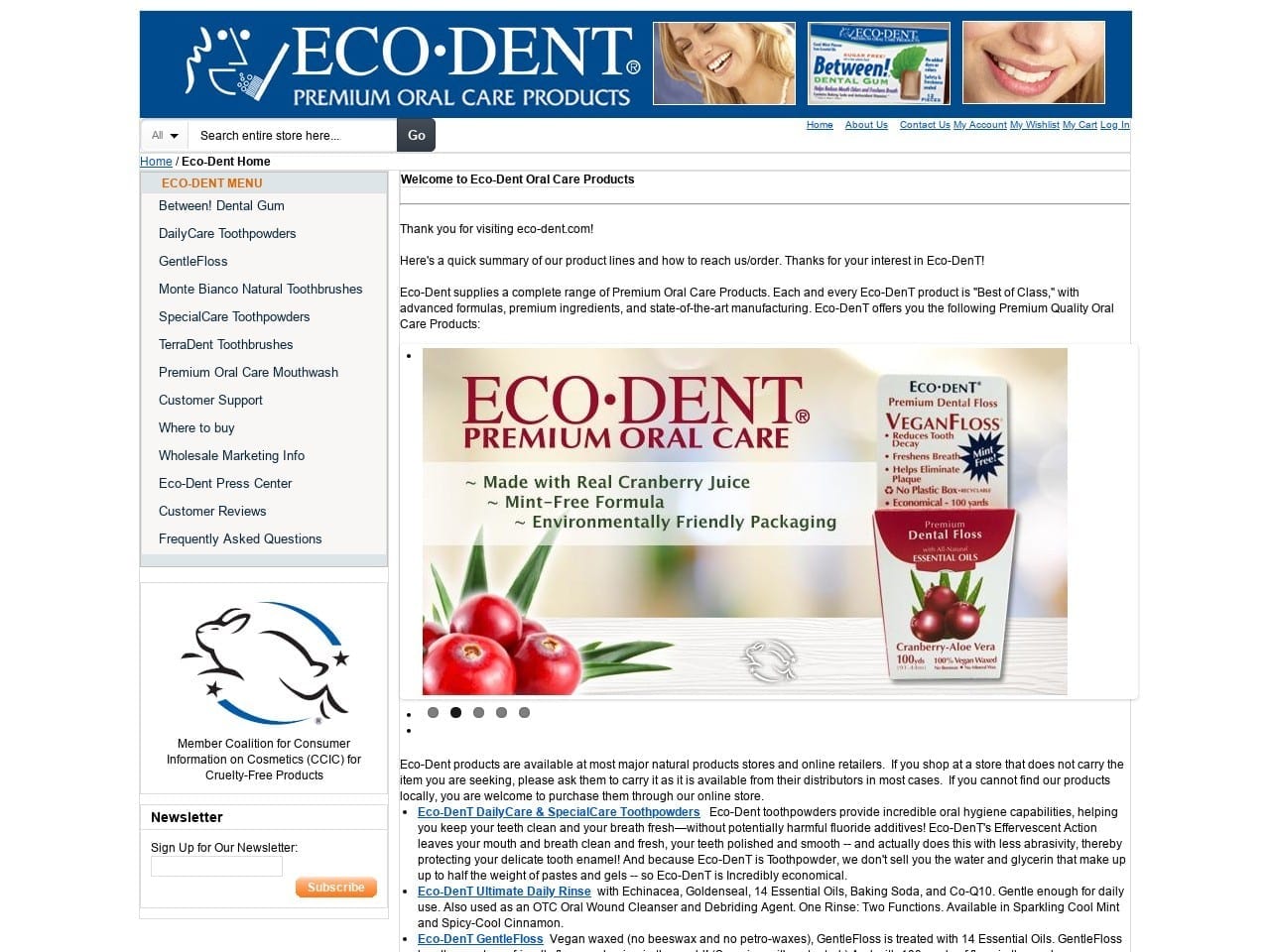 Eco Website Screenshot from eco-dent.com