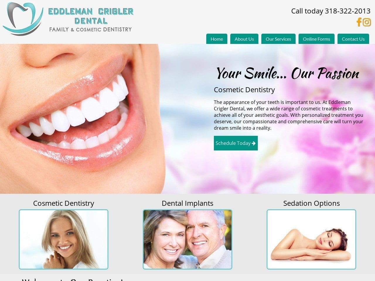 Eddleman Lane DDS Website Screenshot from eddlemandental.com