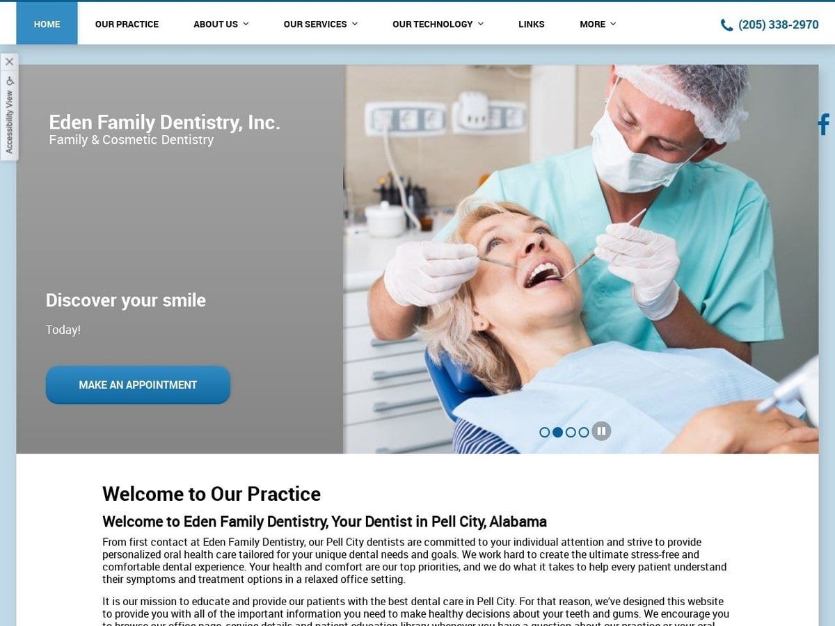 Eden Family Dentistry Sawyer David T DDS Website Screenshot from edenfamilydentistry.com