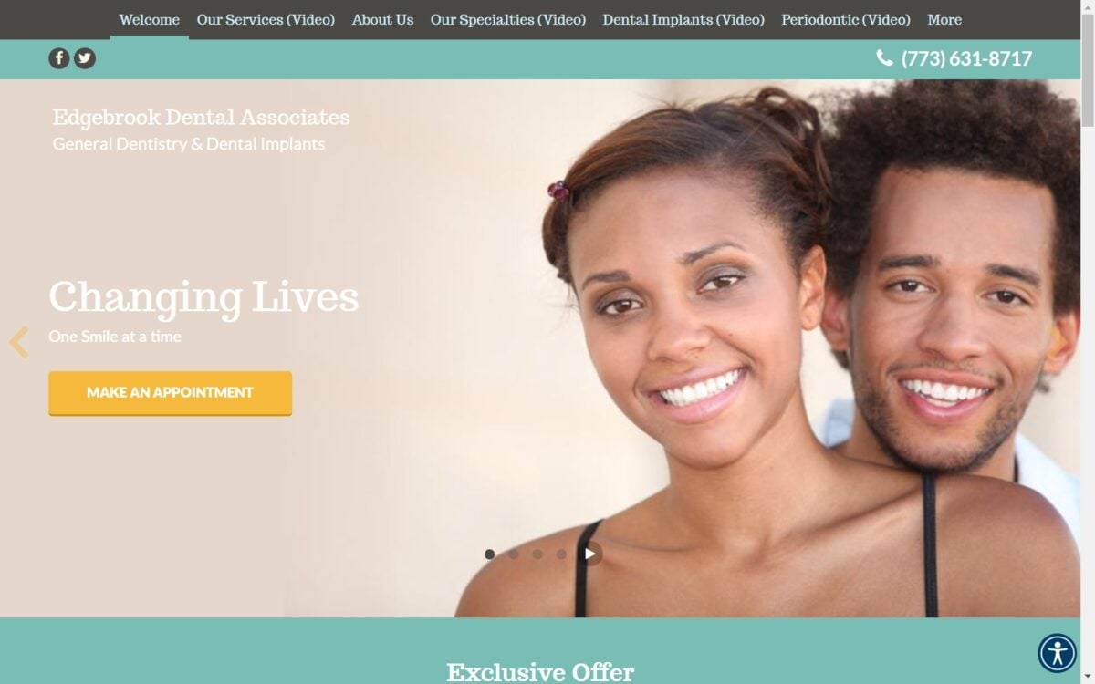 edgebrookdentalassociates.com screenshot