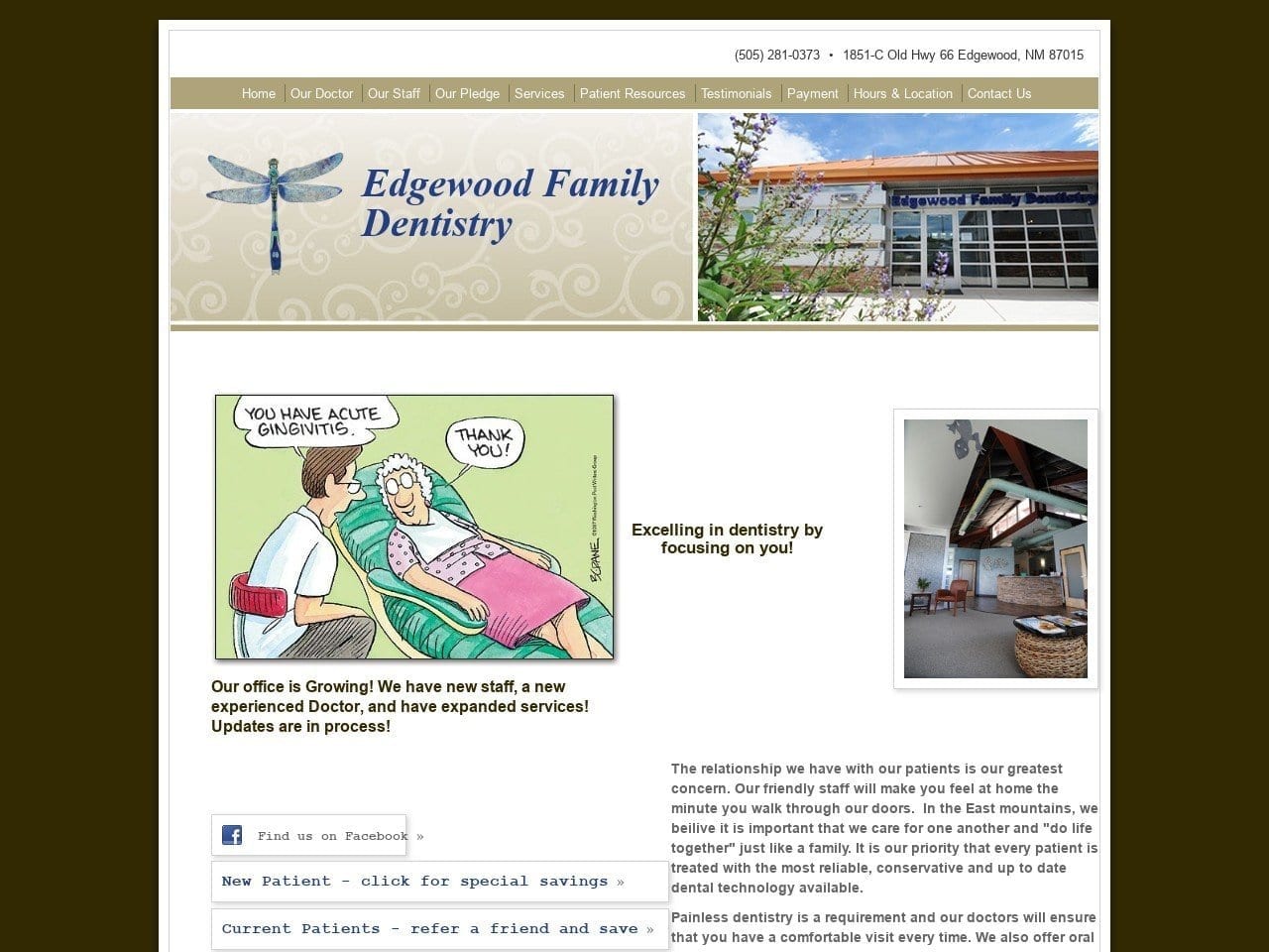 Edgewood Family Dentistry Website Screenshot from edgewoodfamilydentistry.com