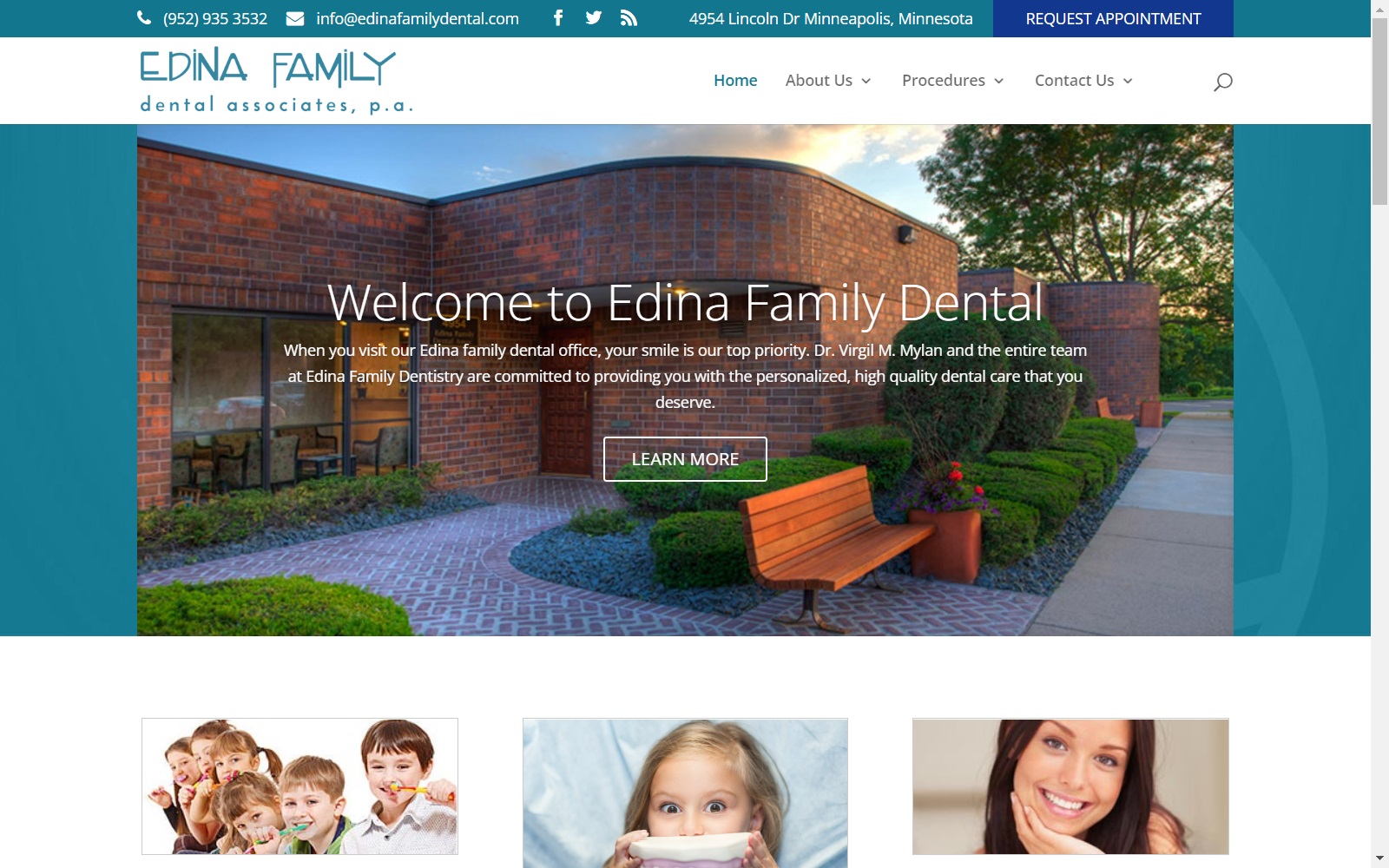 edinafamilydental.com screenshot