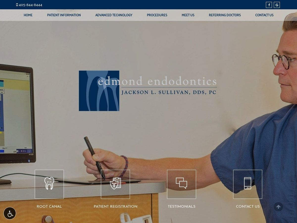 Edmond Endodontics Website Screenshot from edmondendodontics.com