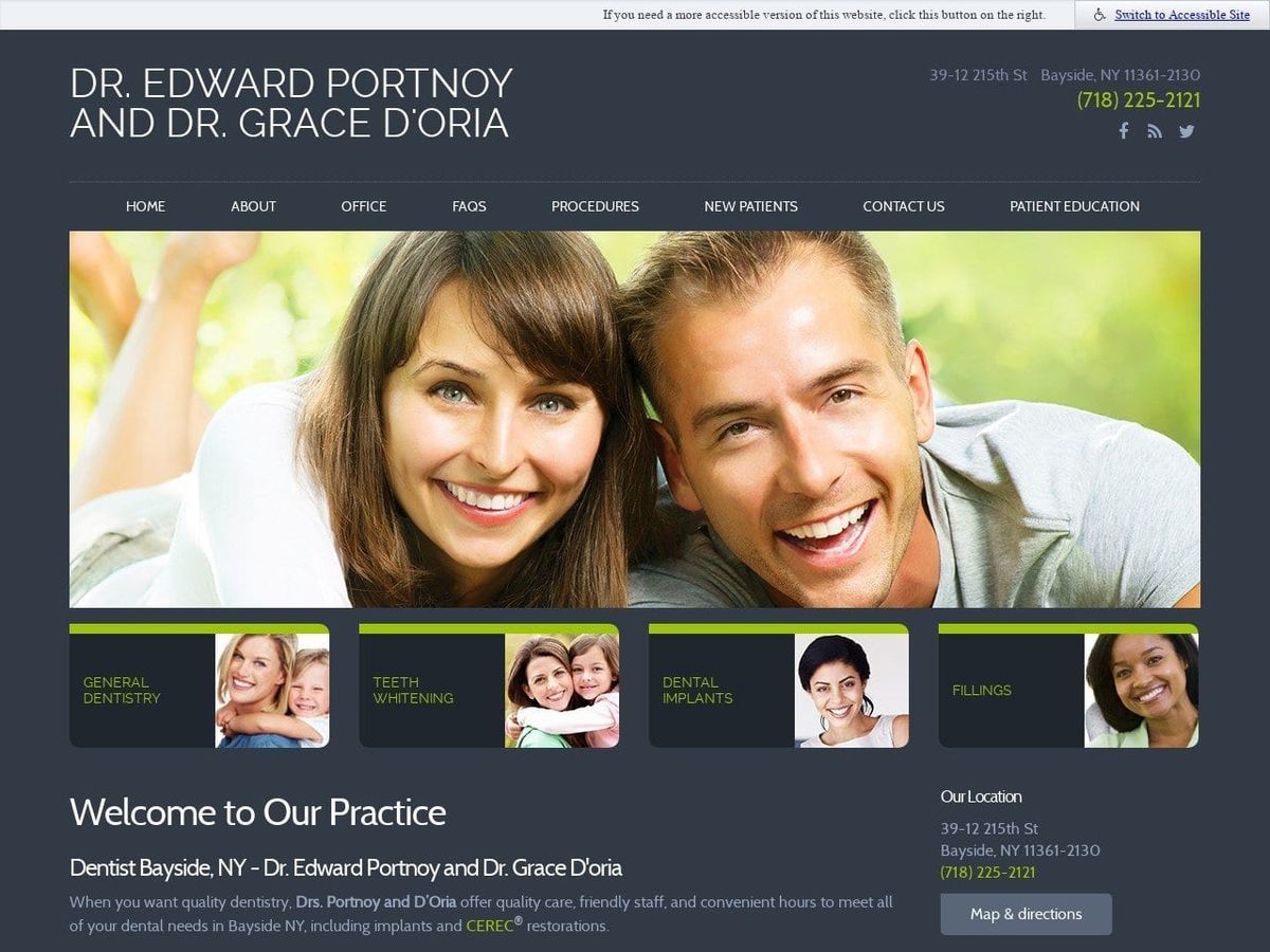 Dr Edward M. Portnoy D.M.D. Website Screenshot from edwardmportnoydmd.com