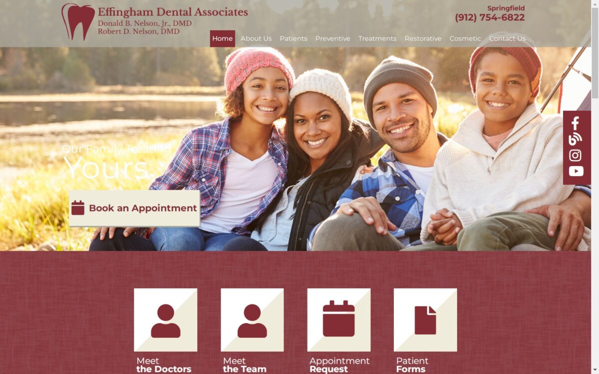 effinghamdental.com screenshot