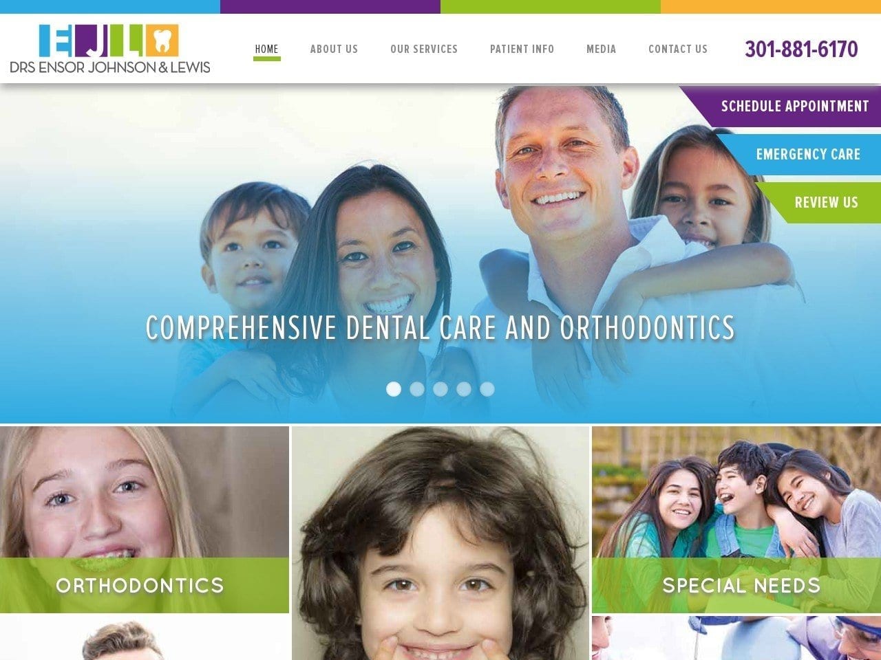 Morganstein Dentist Website Screenshot from ejldental.com