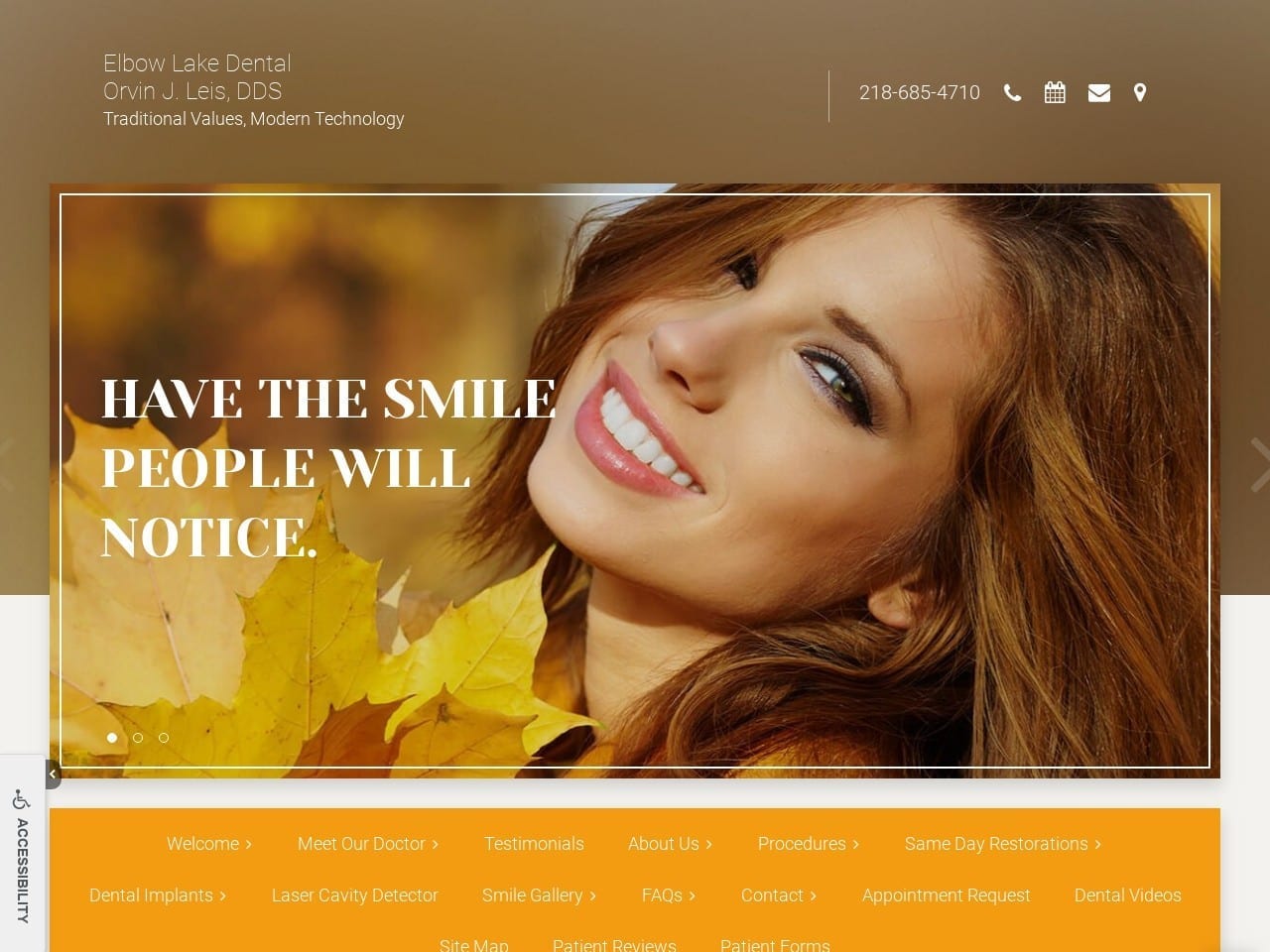 Elbow Lake Dental Center Website Screenshot from elbowlakedental.com