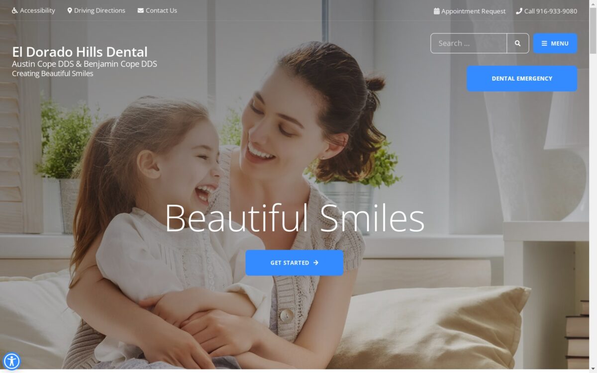 eldoradohillsdental.com screenshot