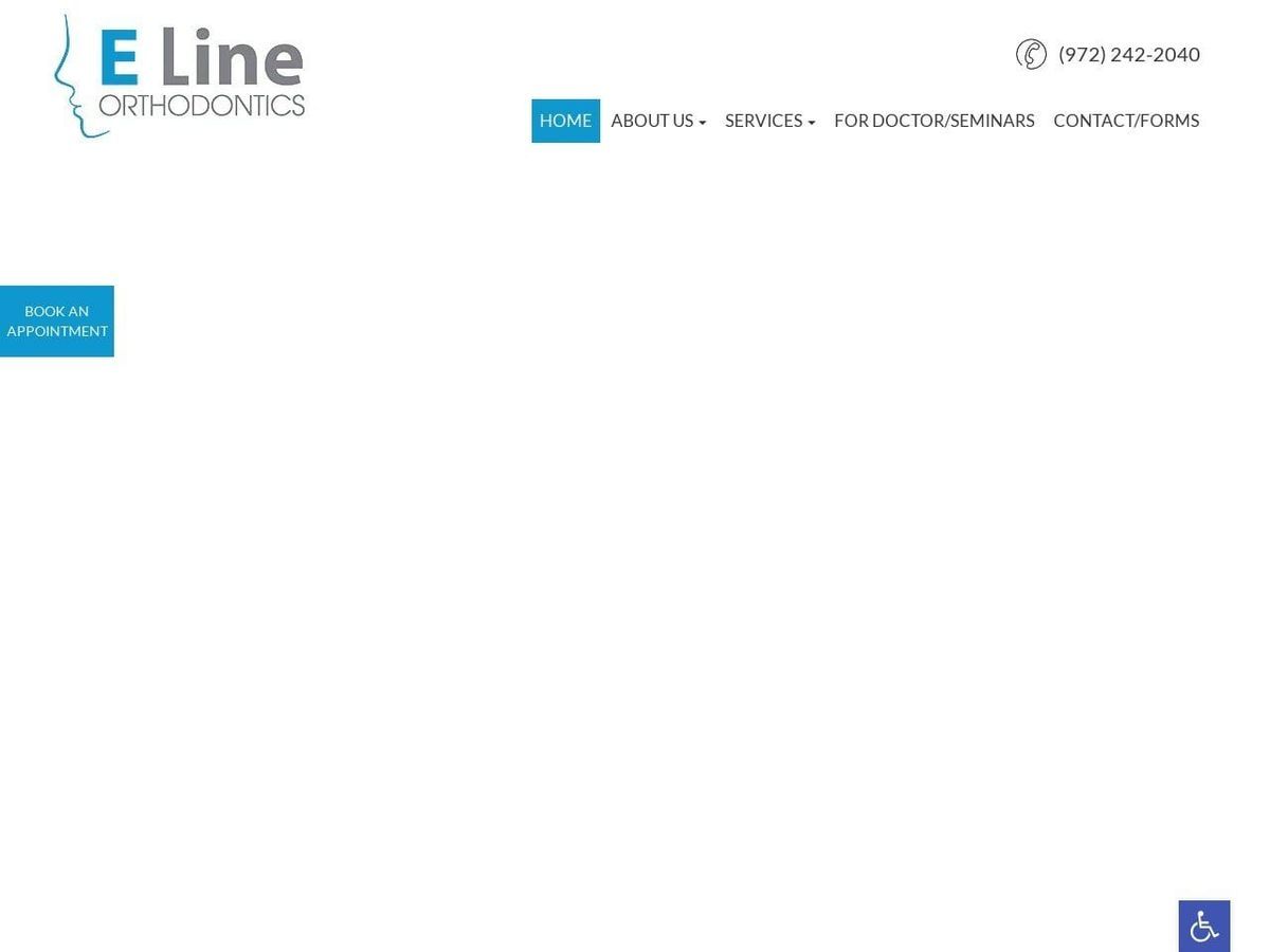 E Line Orthodontics Website Screenshot from elineortho.com