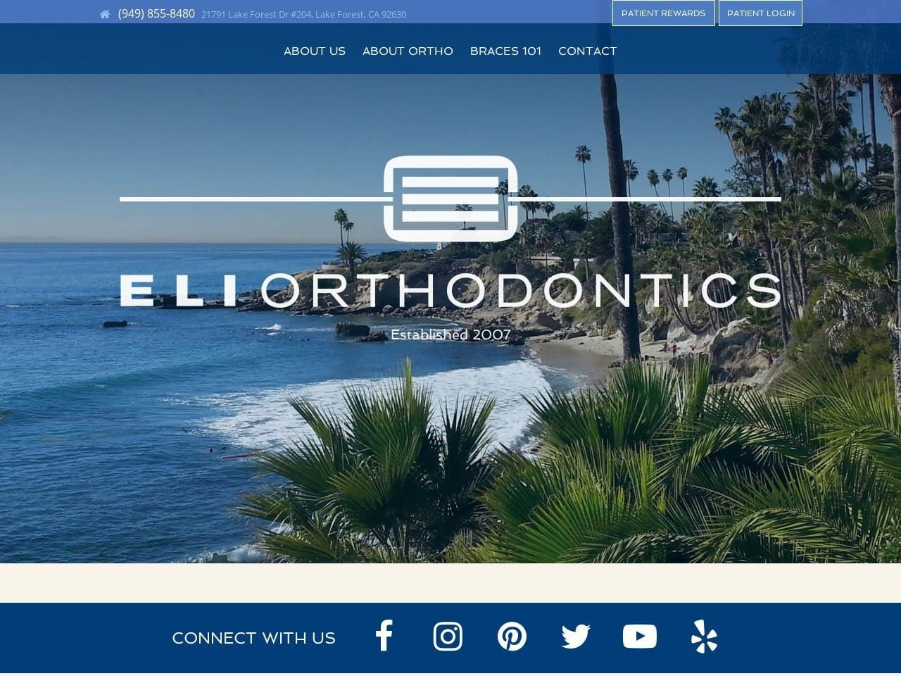 Eli Orthodontics Website Screenshot from eliorthodontics.com