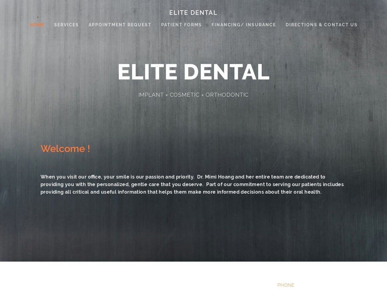 Elite Dental LLC Website Screenshot from elitedentalllc.com