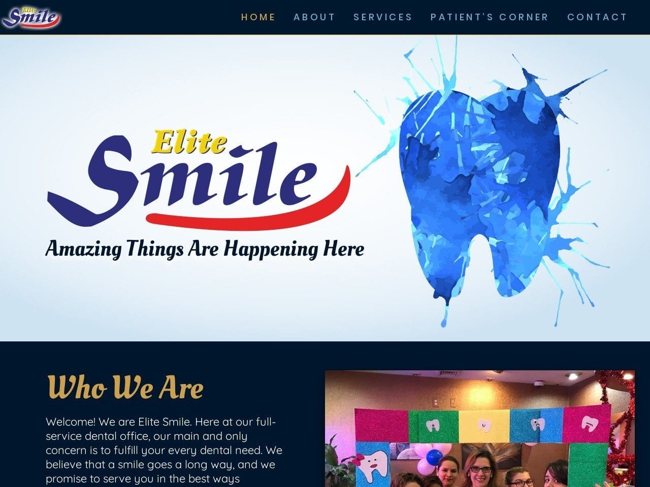 Elite Smile LLC Website Screenshot from elitesmile.com