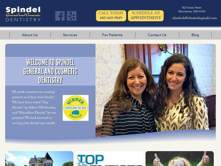 Spindel Elizabeth S DDS Website Screenshot from elizabethspindel.com