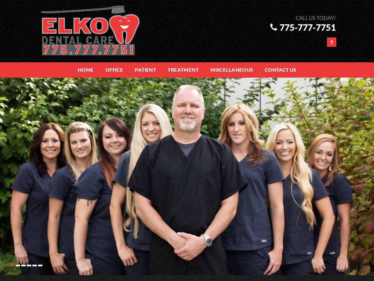 Elko Dental Care Website Screenshot from elkodentalcare.com