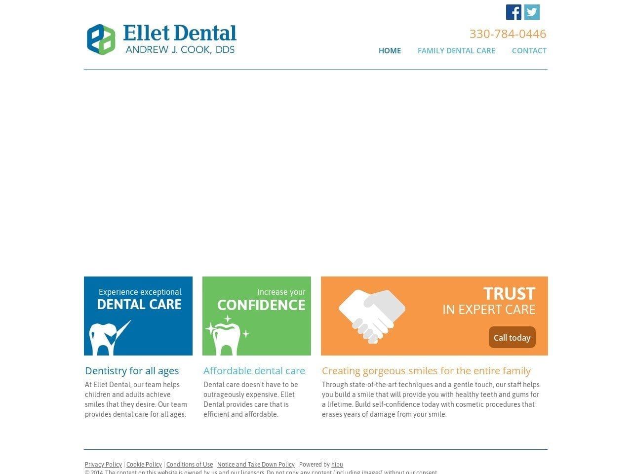 Ellet Dental Website Screenshot from elletdental.com