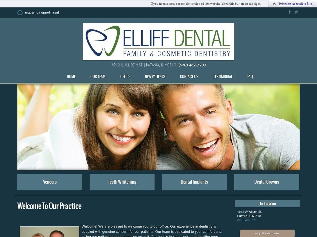 Elliff Dental Website Screenshot from elliffdental.com