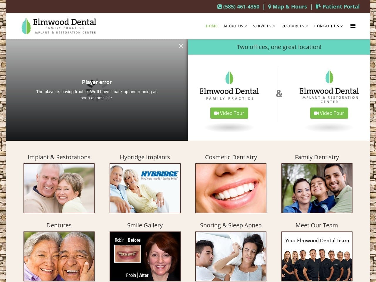 Elmwood Dental Group Website Screenshot from elmwooddental.com