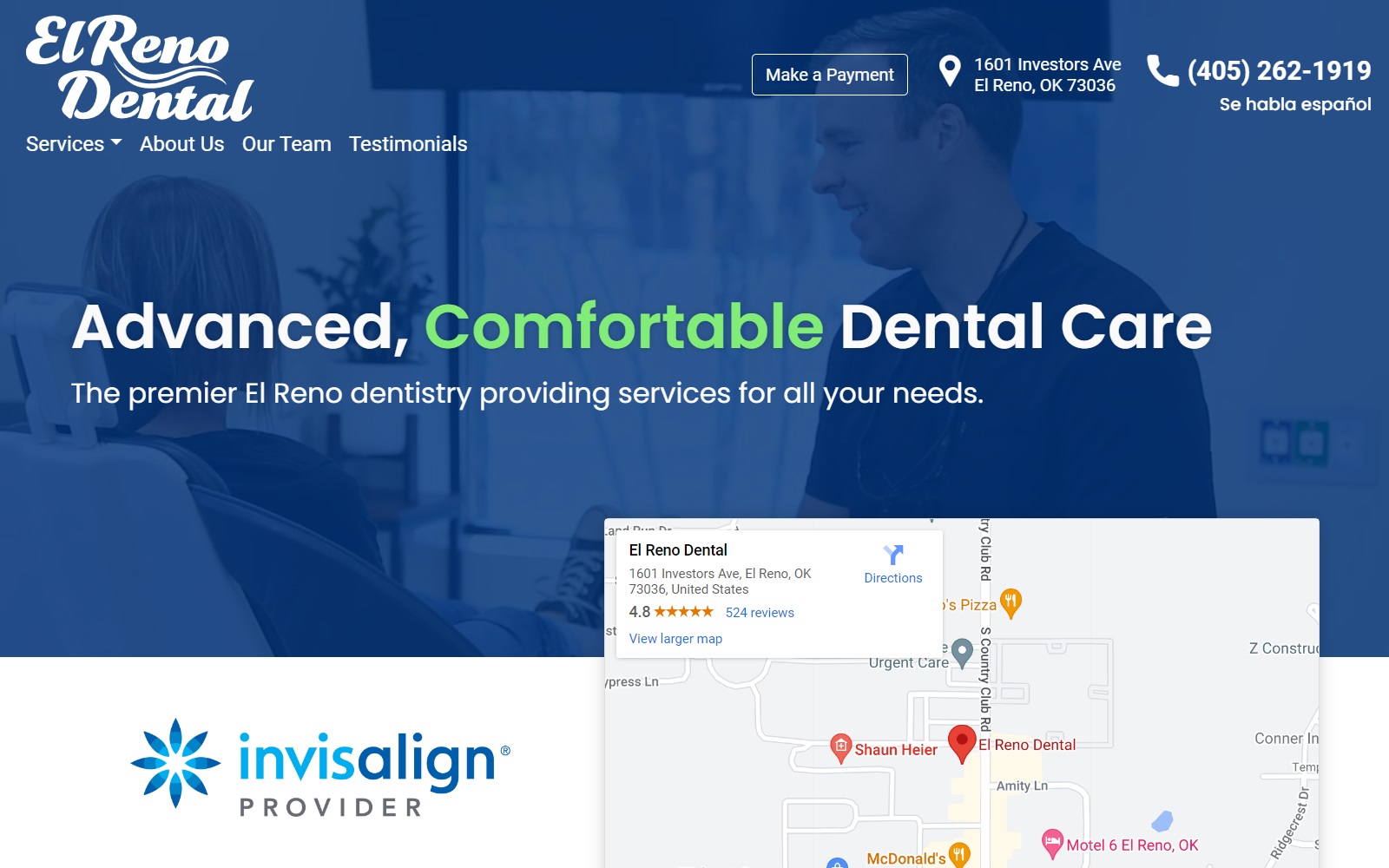 elrenodental.com screenshot