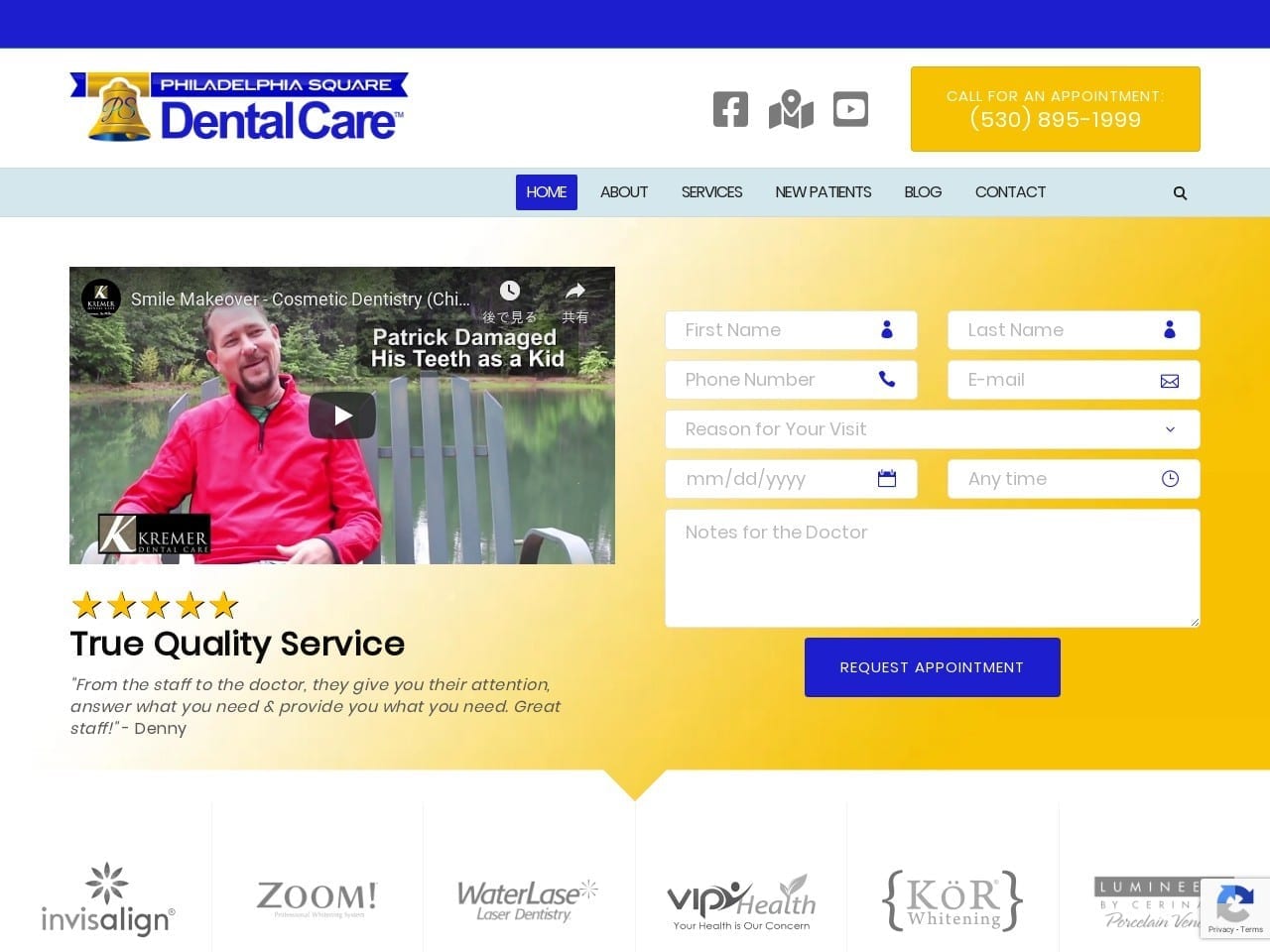 Philadelphia Square Dental Care Website Screenshot from eltzrothdds.com