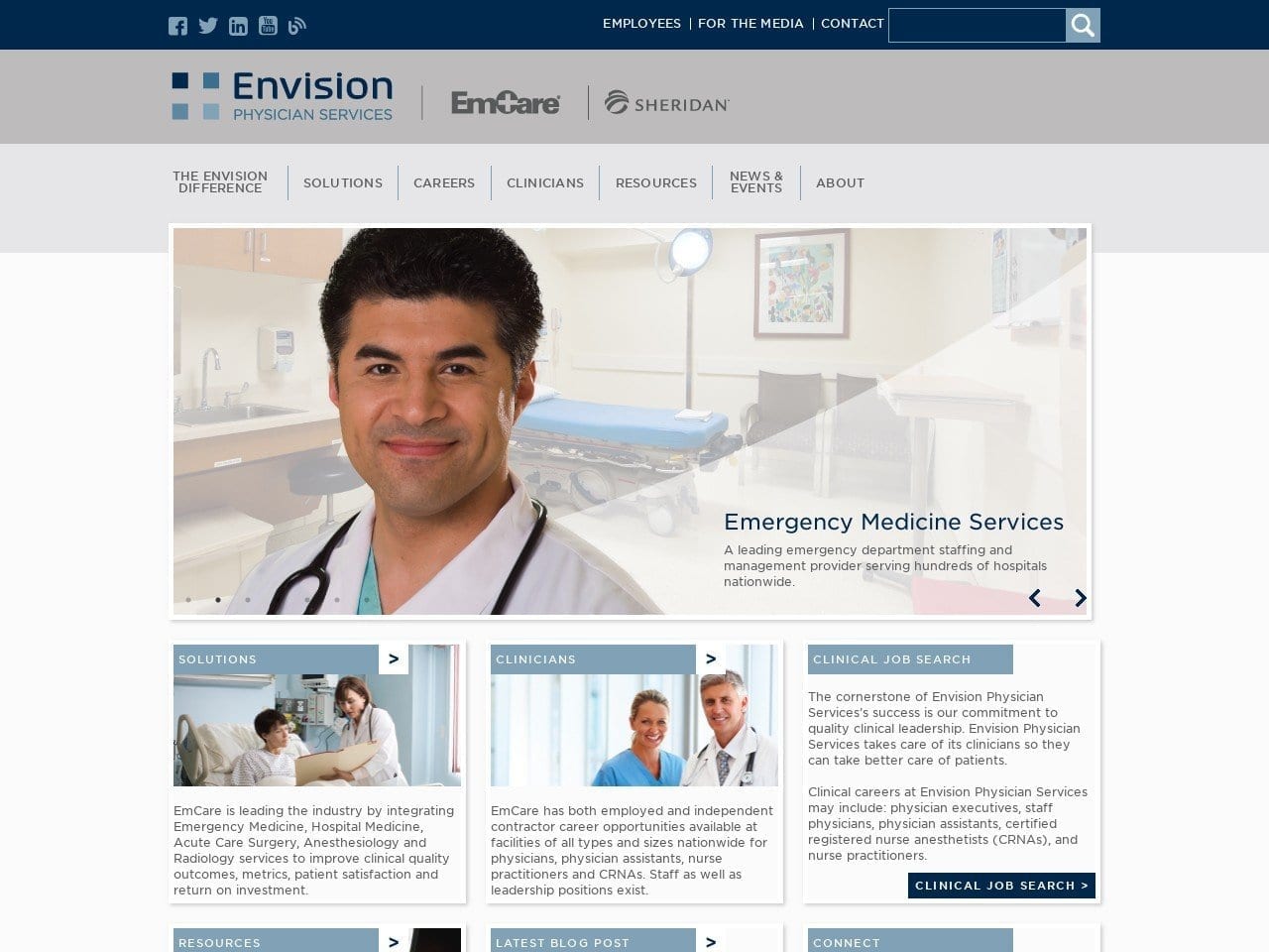 Doctors Medical Services Website Screenshot from emcare.com