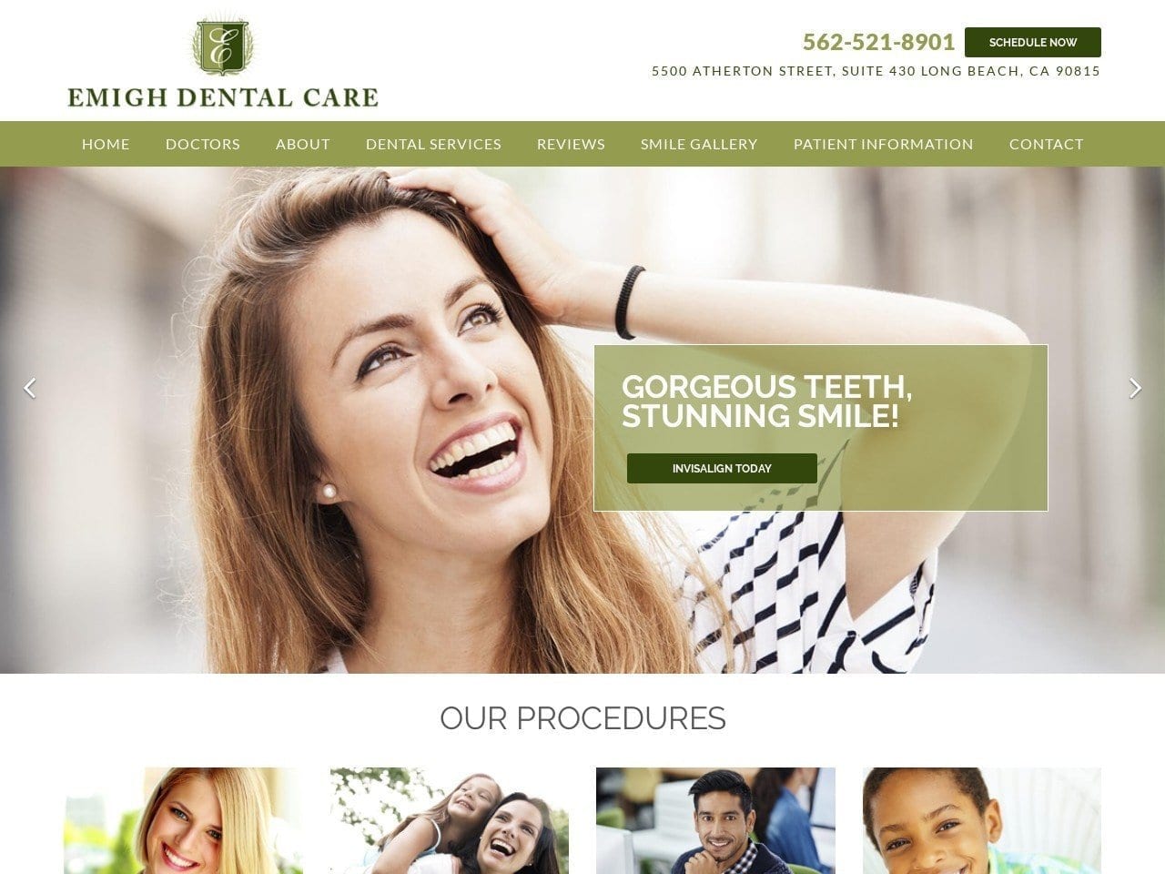 Emigh Dental Care Amy Robert F DDS Website Screenshot from emighdentalcare.com