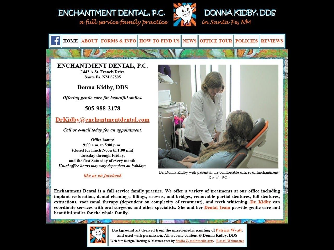 Enchantment Dental Website Screenshot from enchantmentdental.com