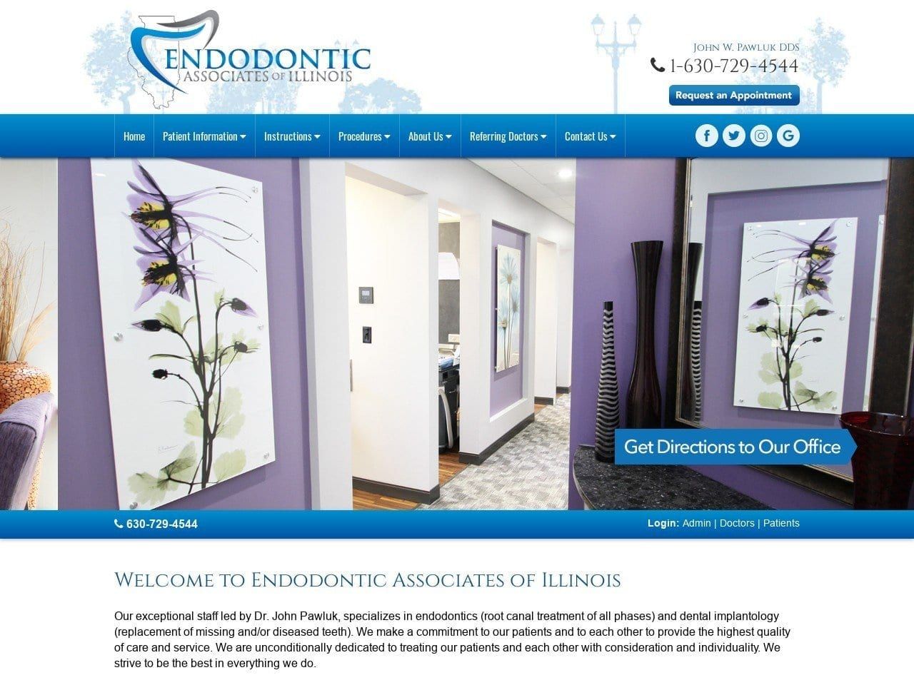 Endodontic Associates of Illinois Website Screenshot from endo-illinois.com