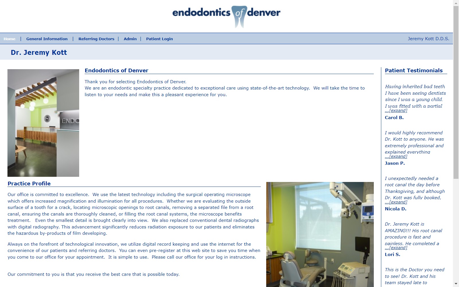 endodonticsofdenver.com screenshot