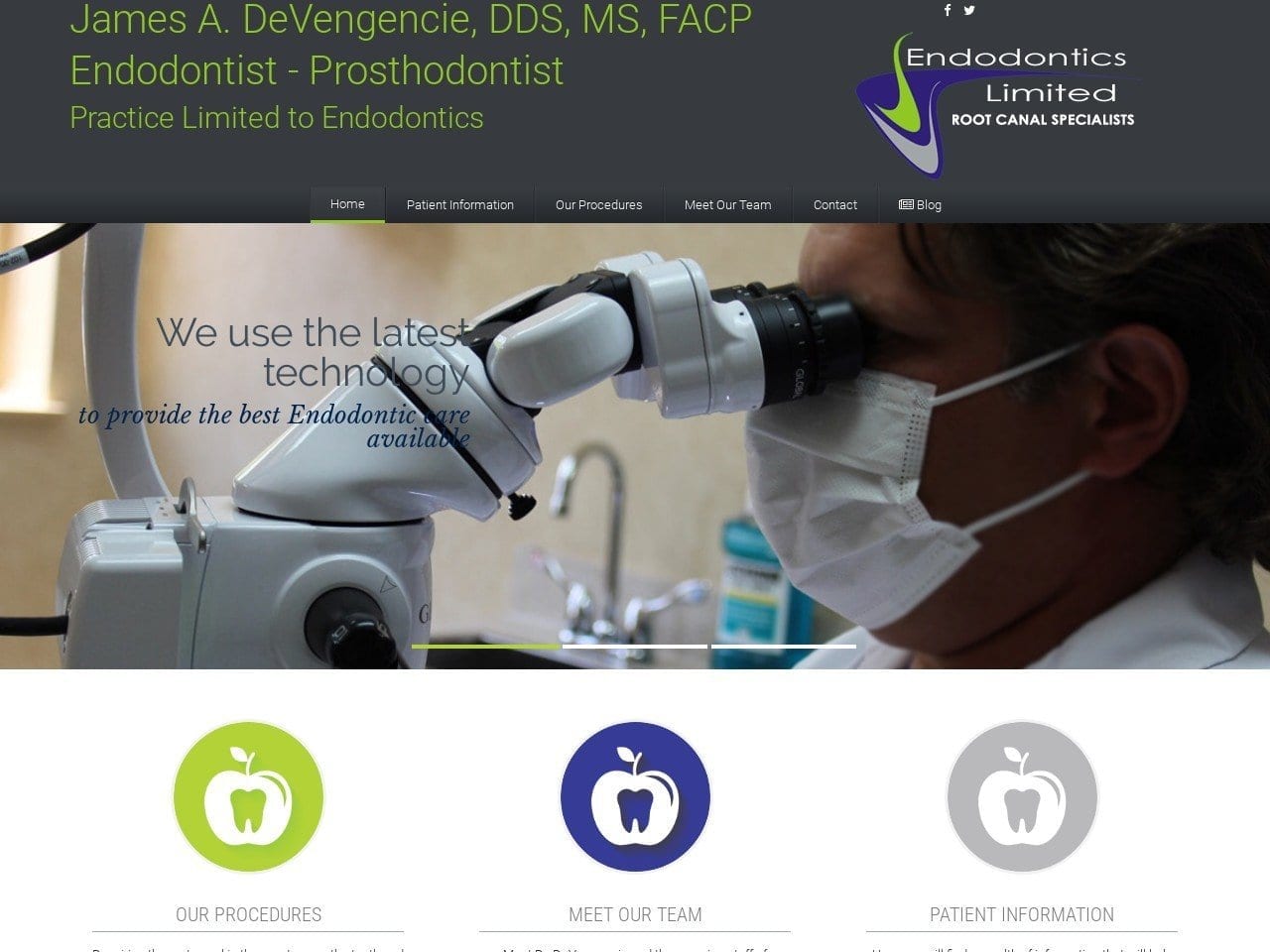 Endodontics Limited Website Screenshot from endolimited.com