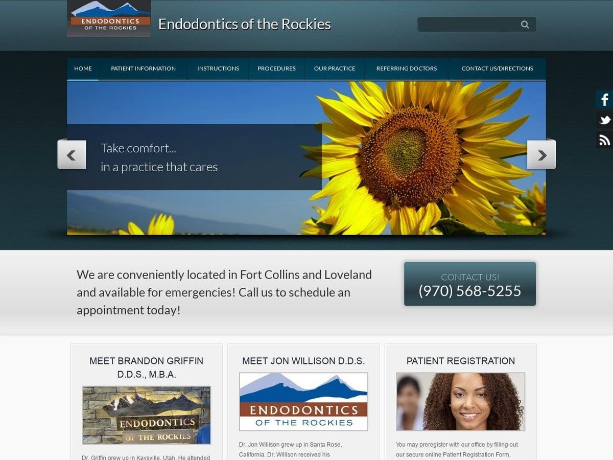 Endodontics of the Rockies Website Screenshot from endorockies.com