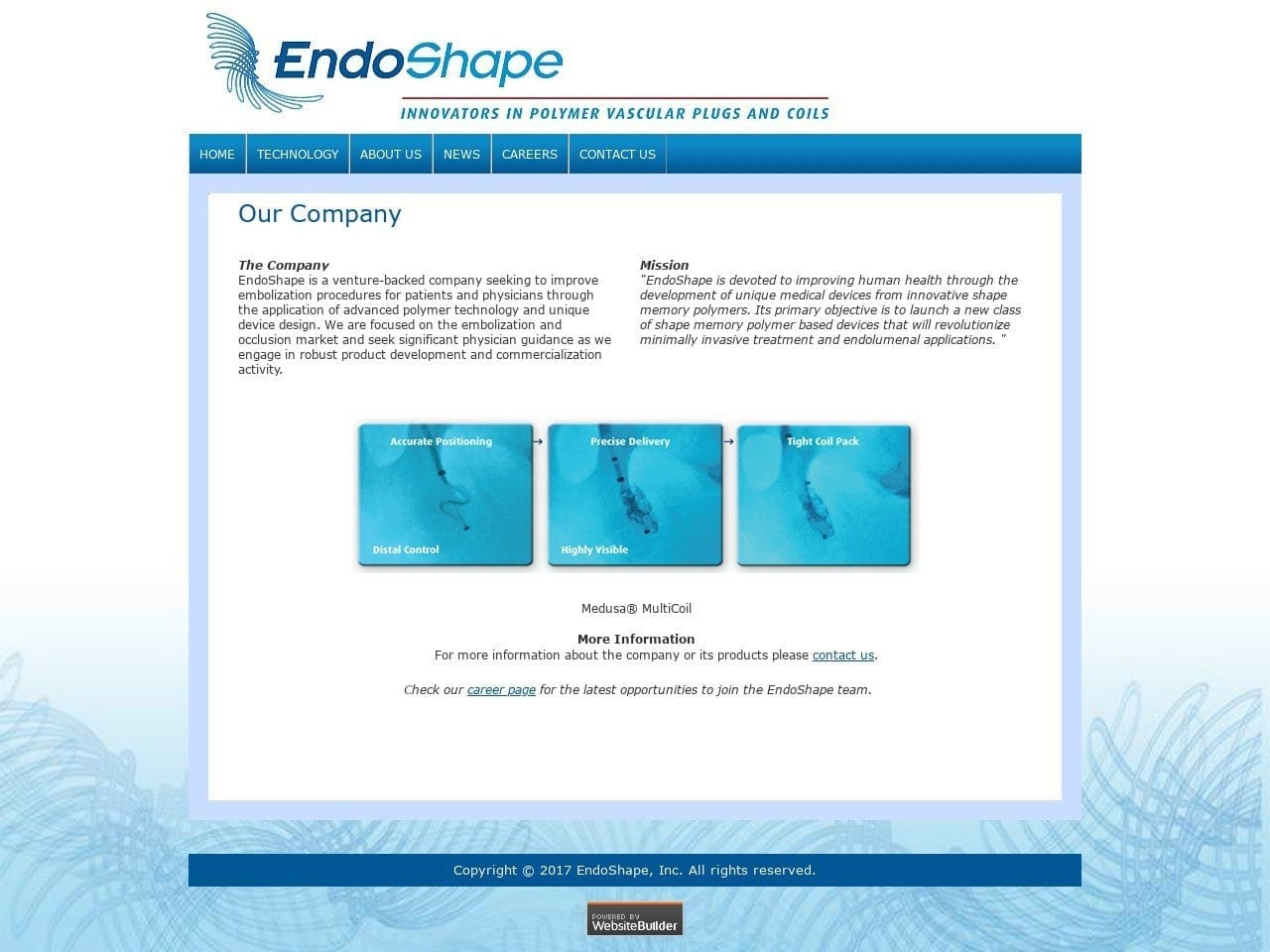 Endoshape Website Screenshot from endoshape.com