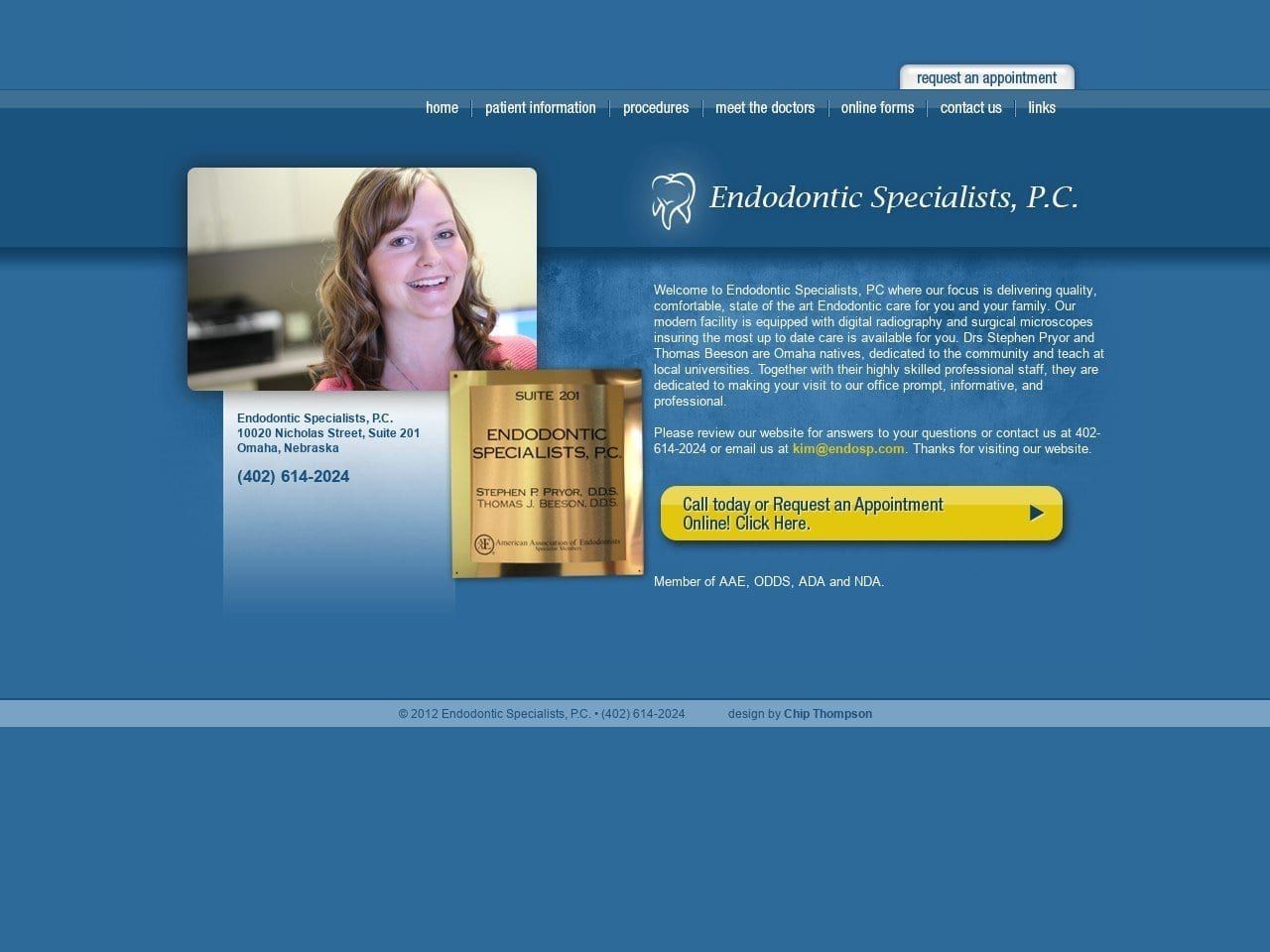 Endodontic Specialists Pryor Stephen DDS Website Screenshot from endosp.com