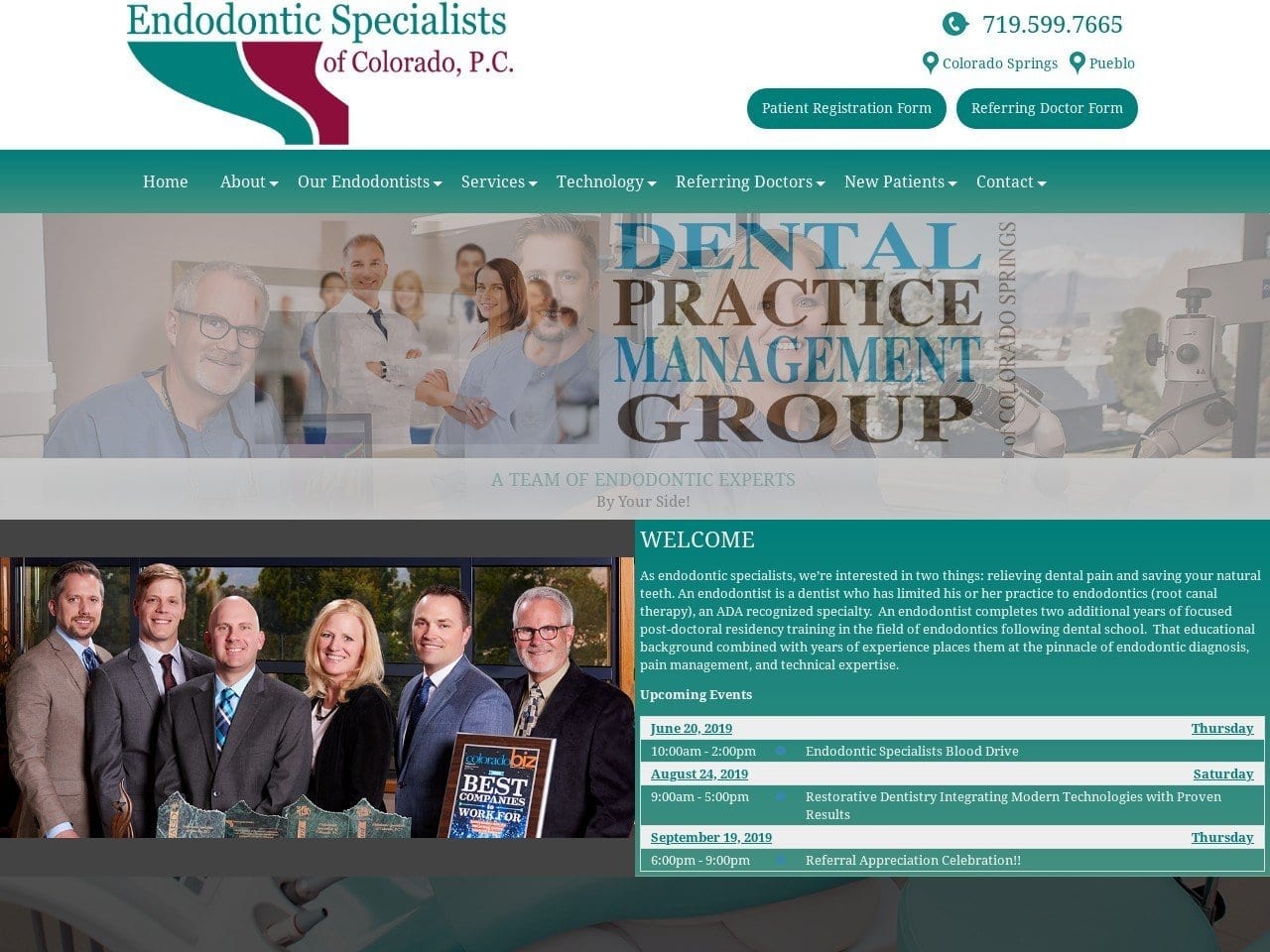 Endodontic Specialists PC Website Screenshot from endospec.com