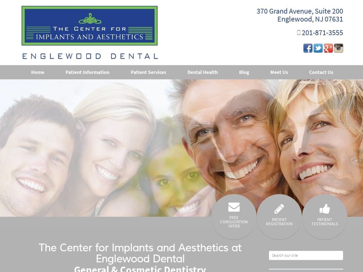 Englewood Dental Website Screenshot from englewooddental.com