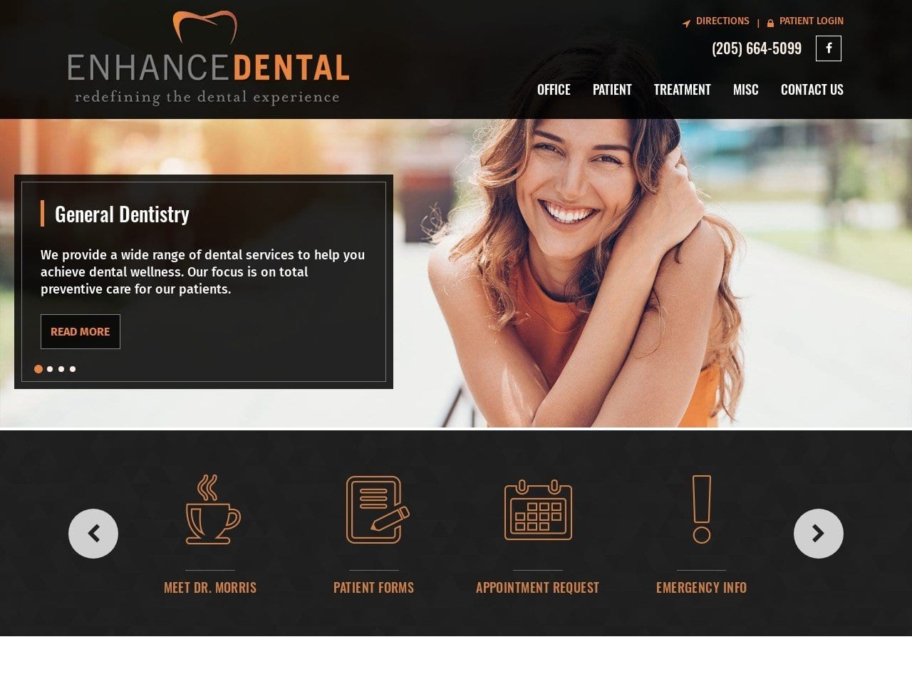 Enhance Dental Website Screenshot from enhance-dental.com