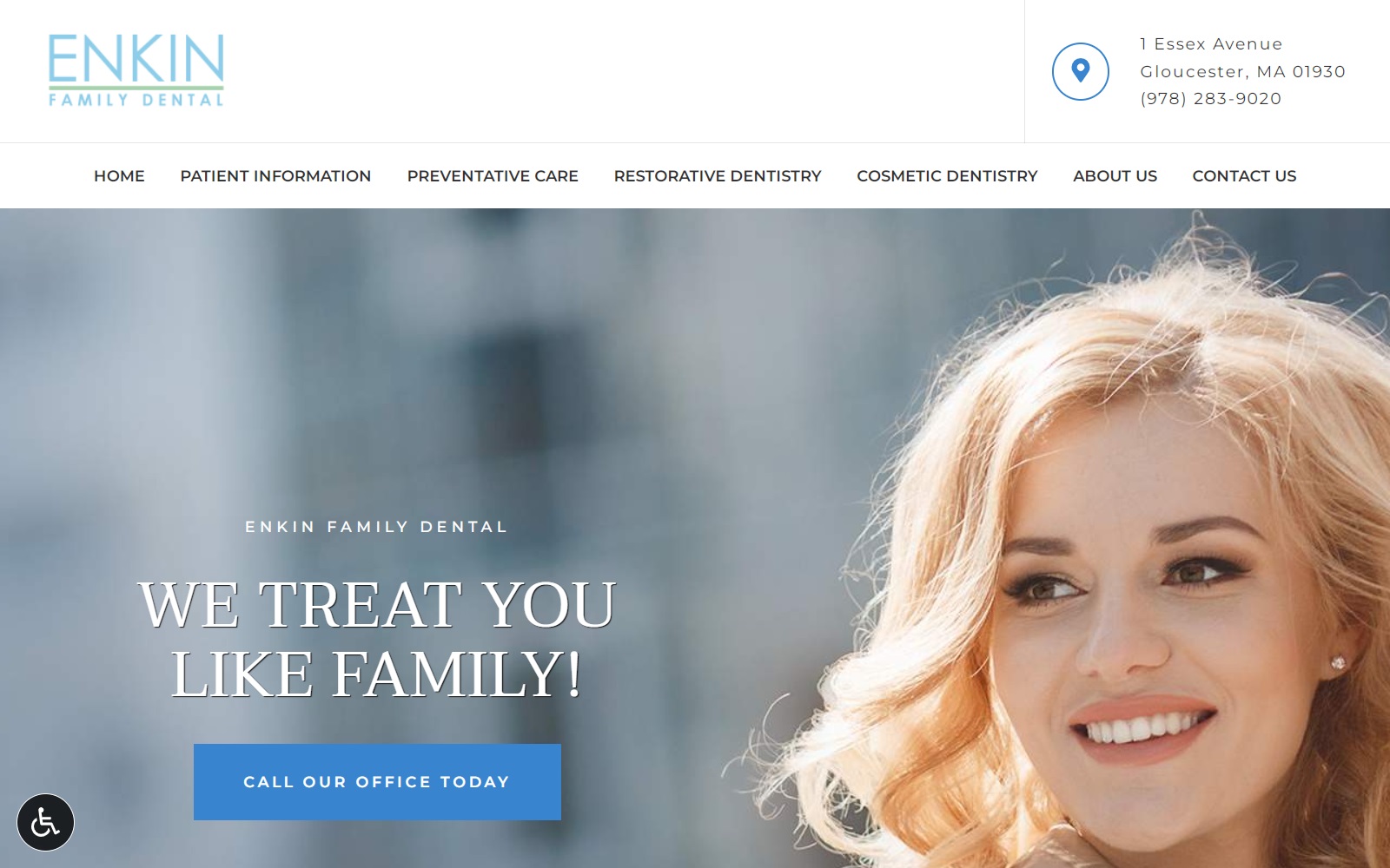 enkinfamilydental.com screenshot