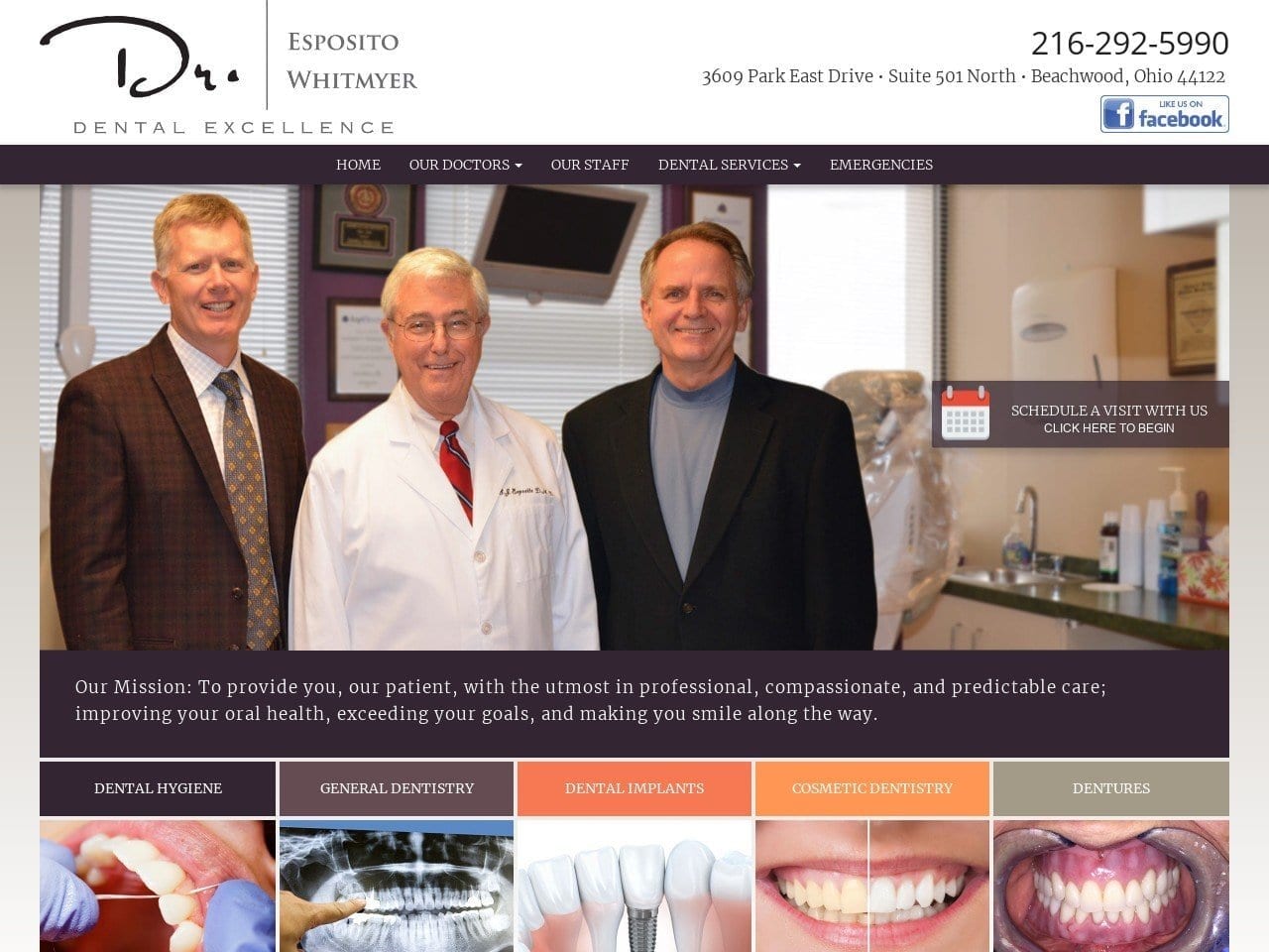 Esposito Ostrowski & Whitmeyer Esposito Salvatore Website Screenshot from eowdental.com