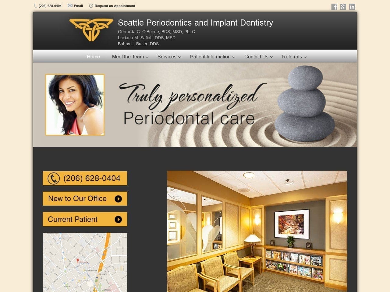 Seattle Periodontics Dentist Website Screenshot from eperiodontist.com