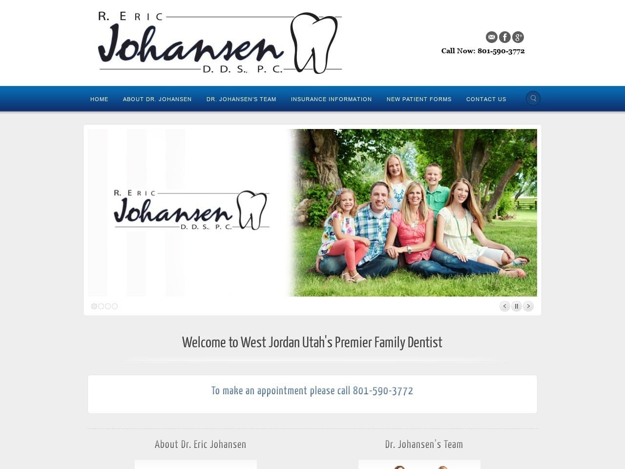 Johansen R Eric DDS Website Screenshot from ericjohansendds.com