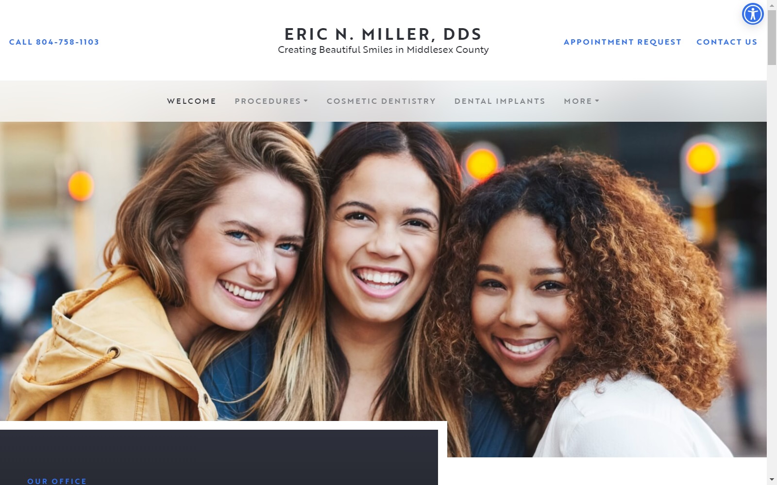 ericmillerdds.com screenshot