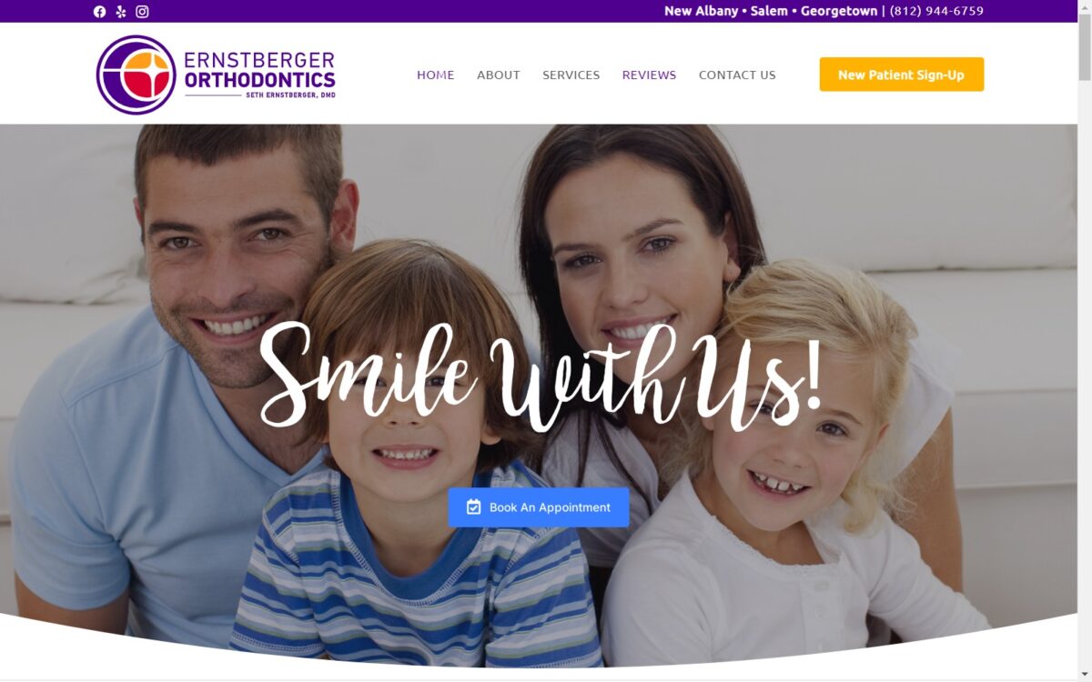 ernstbergerorthodontics.com screenshot