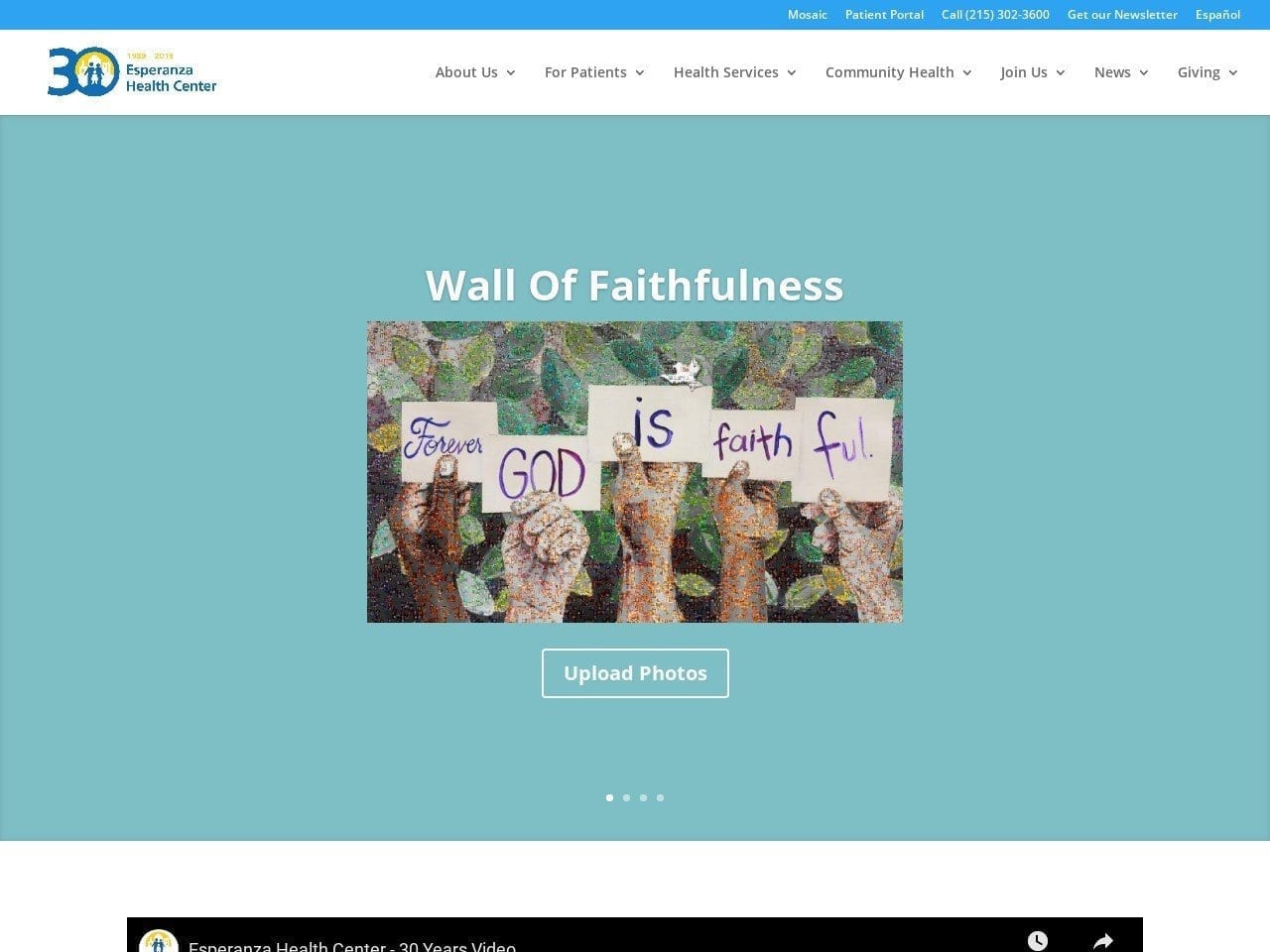 La Esperanza Clinic Website Screenshot from esperanzahealth.org