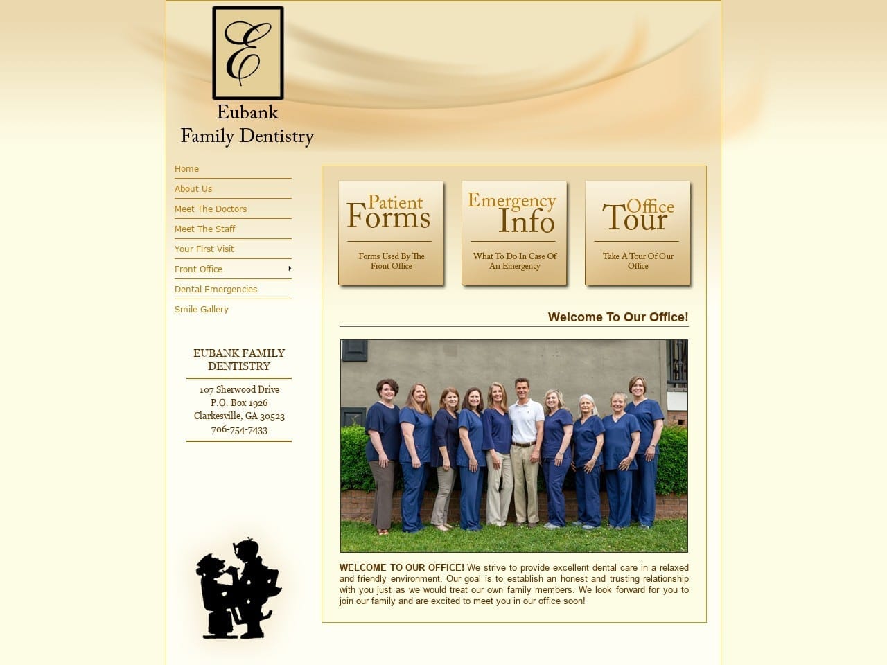 Eubank Family Dentist Website Screenshot from eubankfamilydentistry.com