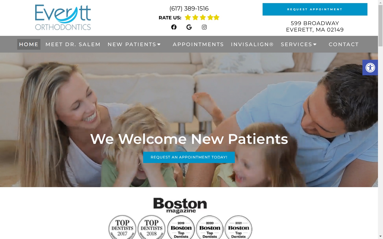 everett-orthodontics.com screenshot