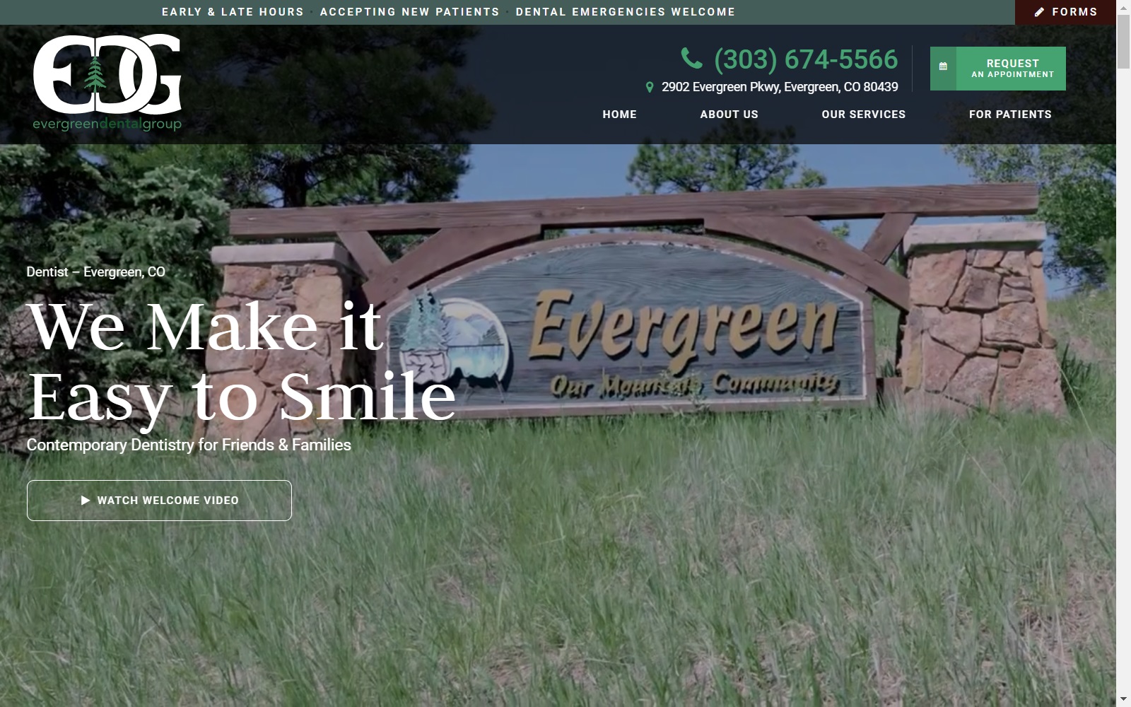 evergreendentalgroup.com screenshot