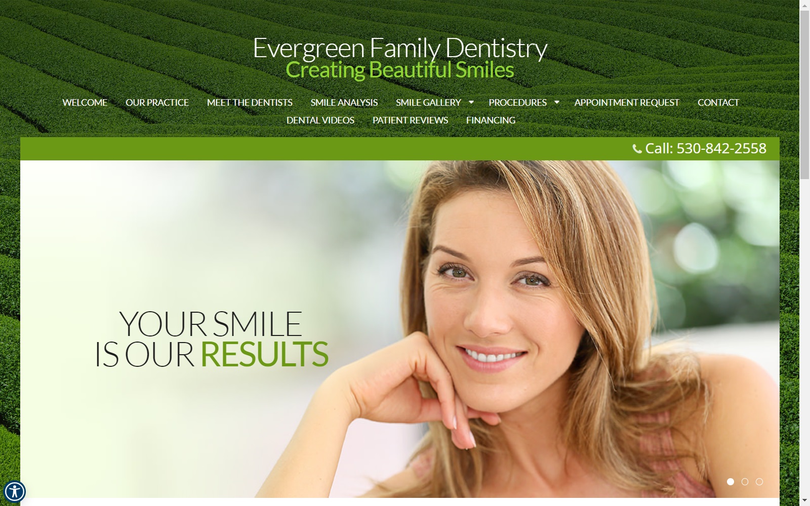 evergreenfamilydentistry.net screenshot