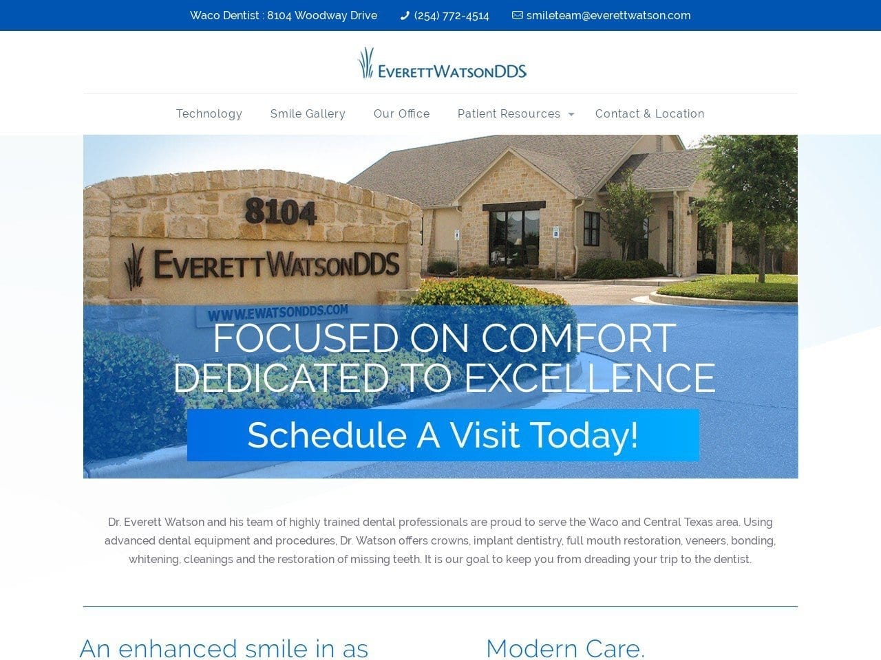 Dr. Everett Watson DDS Website Screenshot from ewatsondds.com