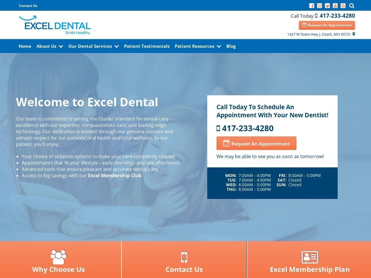 Dr. Kelly B. Barnett DDS Website Screenshot from exceldentalozarks.com